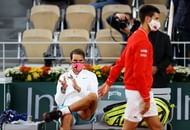 Rafael Nadal and Novak Djokovic at the 2020 French Open